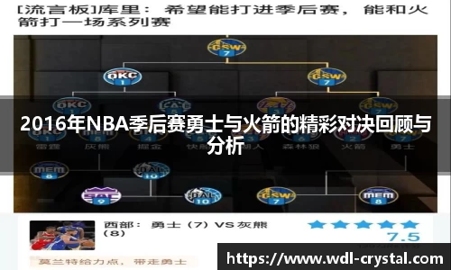 2016年NBA季后赛勇士与火箭的精彩对决回顾与分析